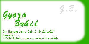 gyozo bahil business card